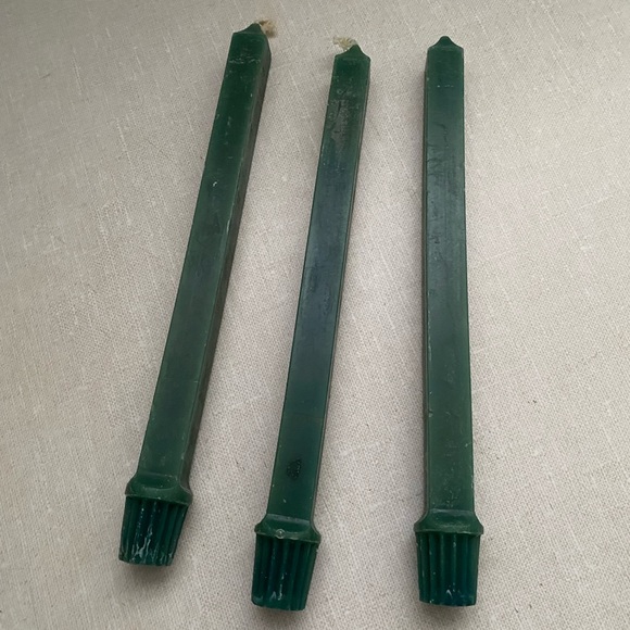 Vintage Partylite Evergreen Candle Sticks Candlestick Lot Of 3 Unlit - Picture 14 of 16